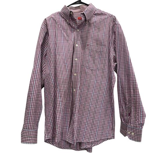 Izod Other - IZOD purple plaid men's long sleeve button up L
